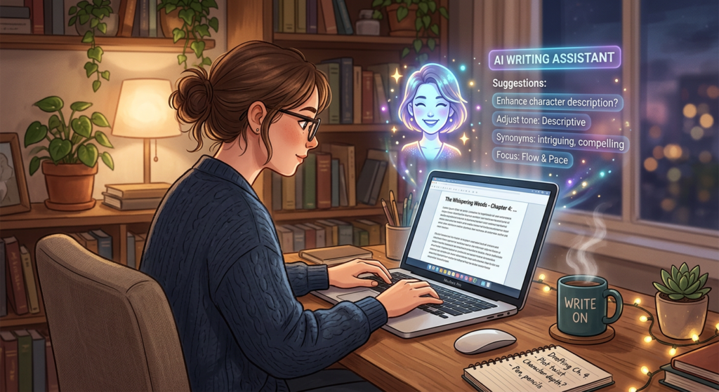 AIブログ運営で副収入を得る作業イメージ